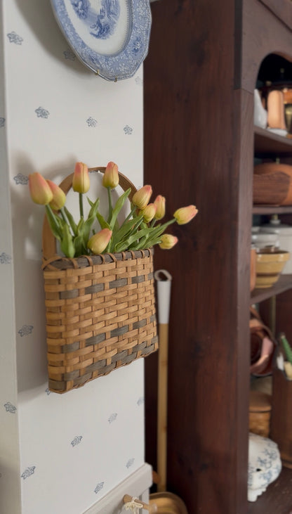 Hanging Door Basket with Tulips