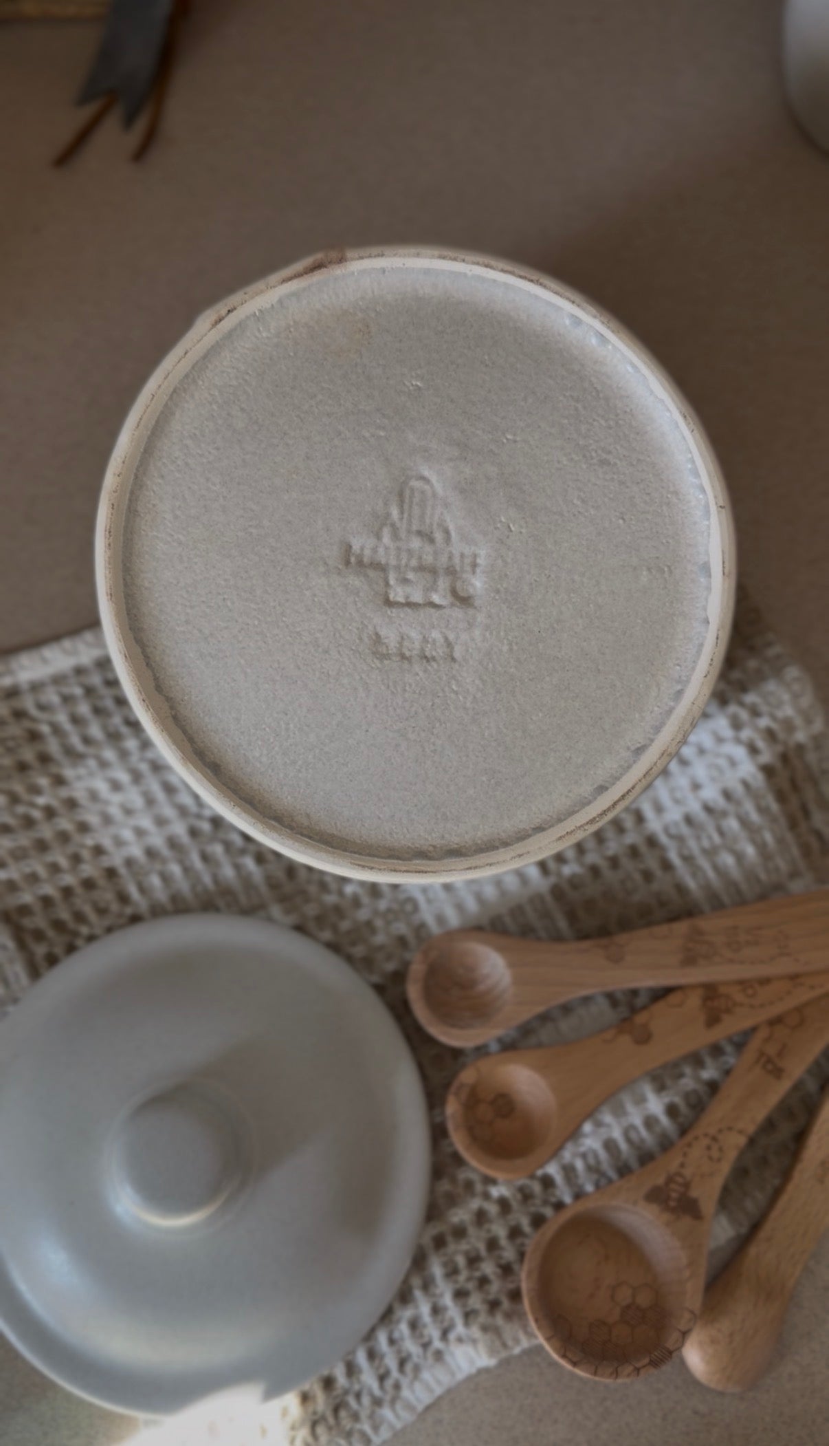 Pfaltzgraff Salt Cellar Crock with Lid