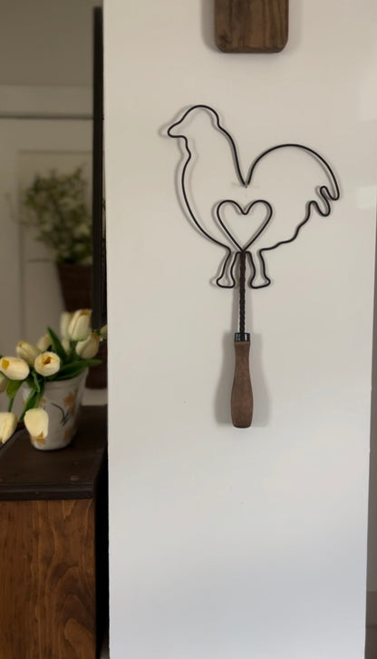 Vintage Rooster Rug Beater
