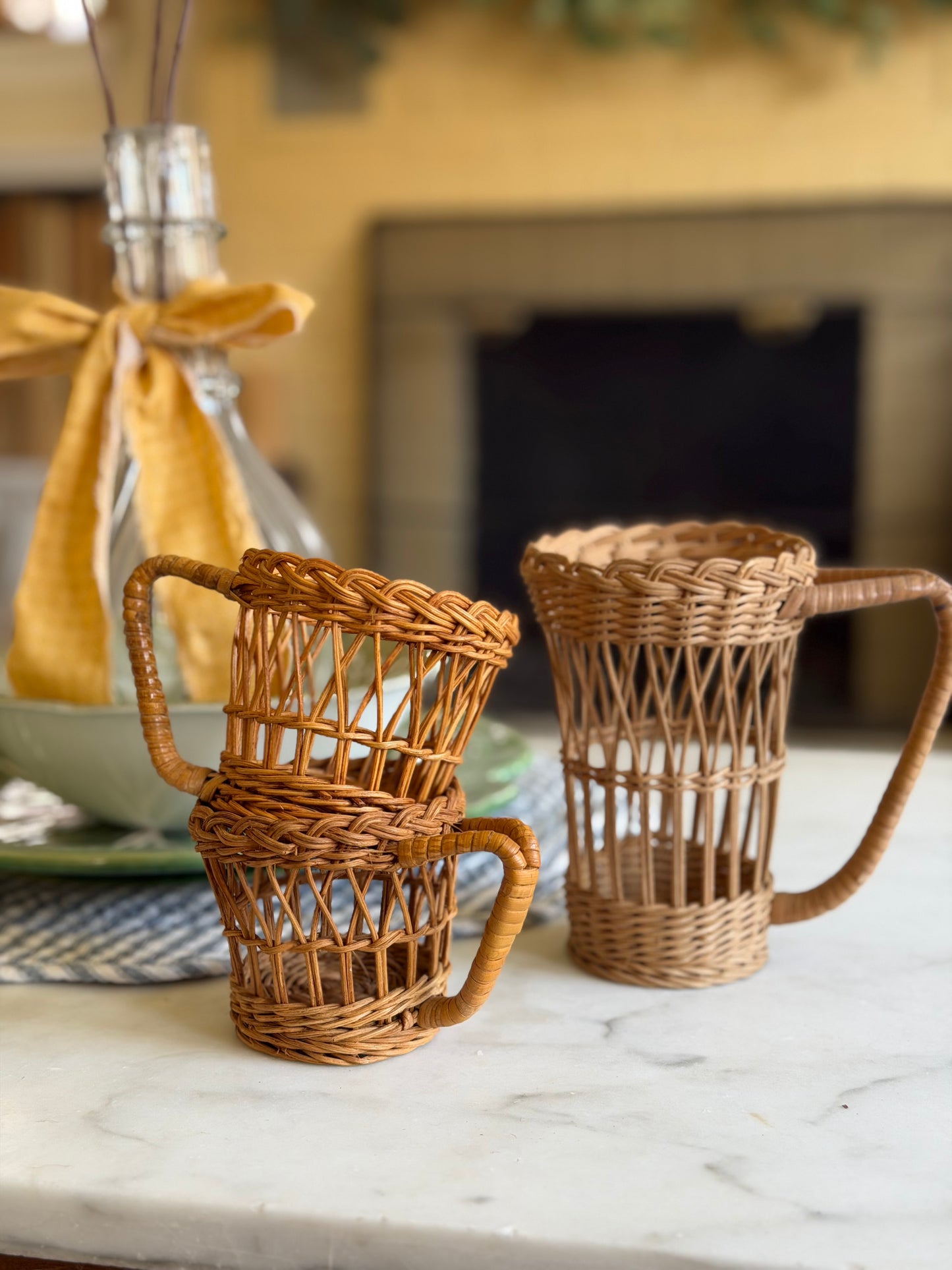 Vintage Wicker Cup Holders (sold separately)