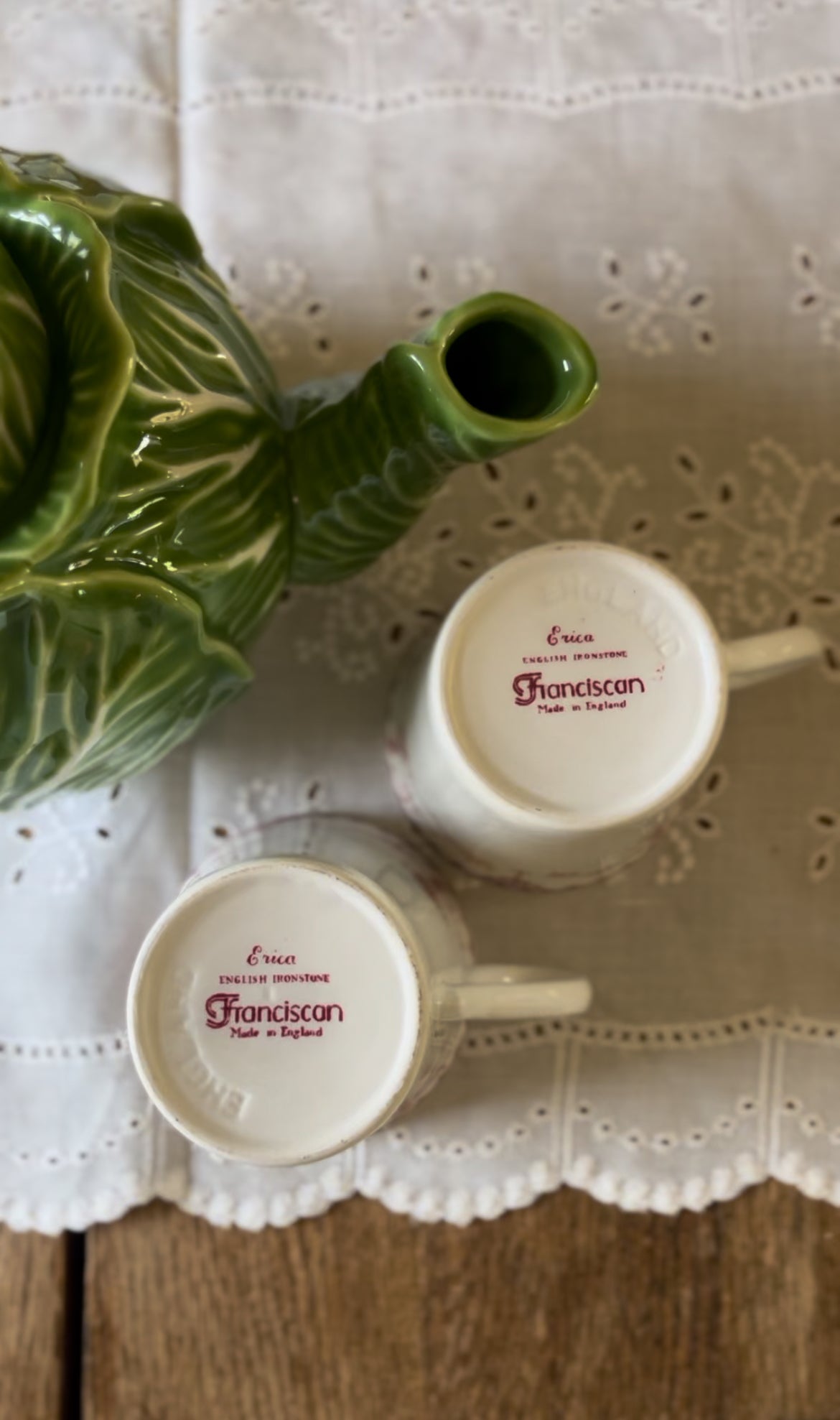 Set of 2 Franciscan English Ironstone Mugs