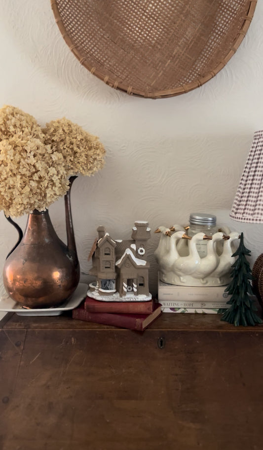 Large Hand-painted Gingerbread House (LED lights included)