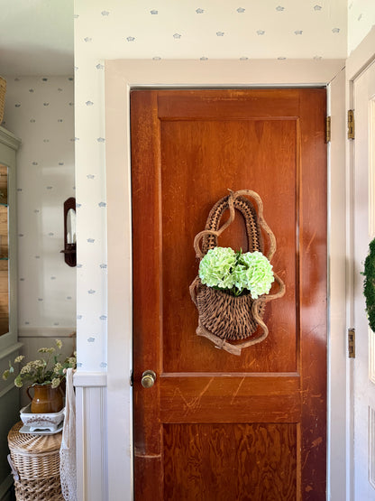 Handwoven Willow and Branch Hanging Basket