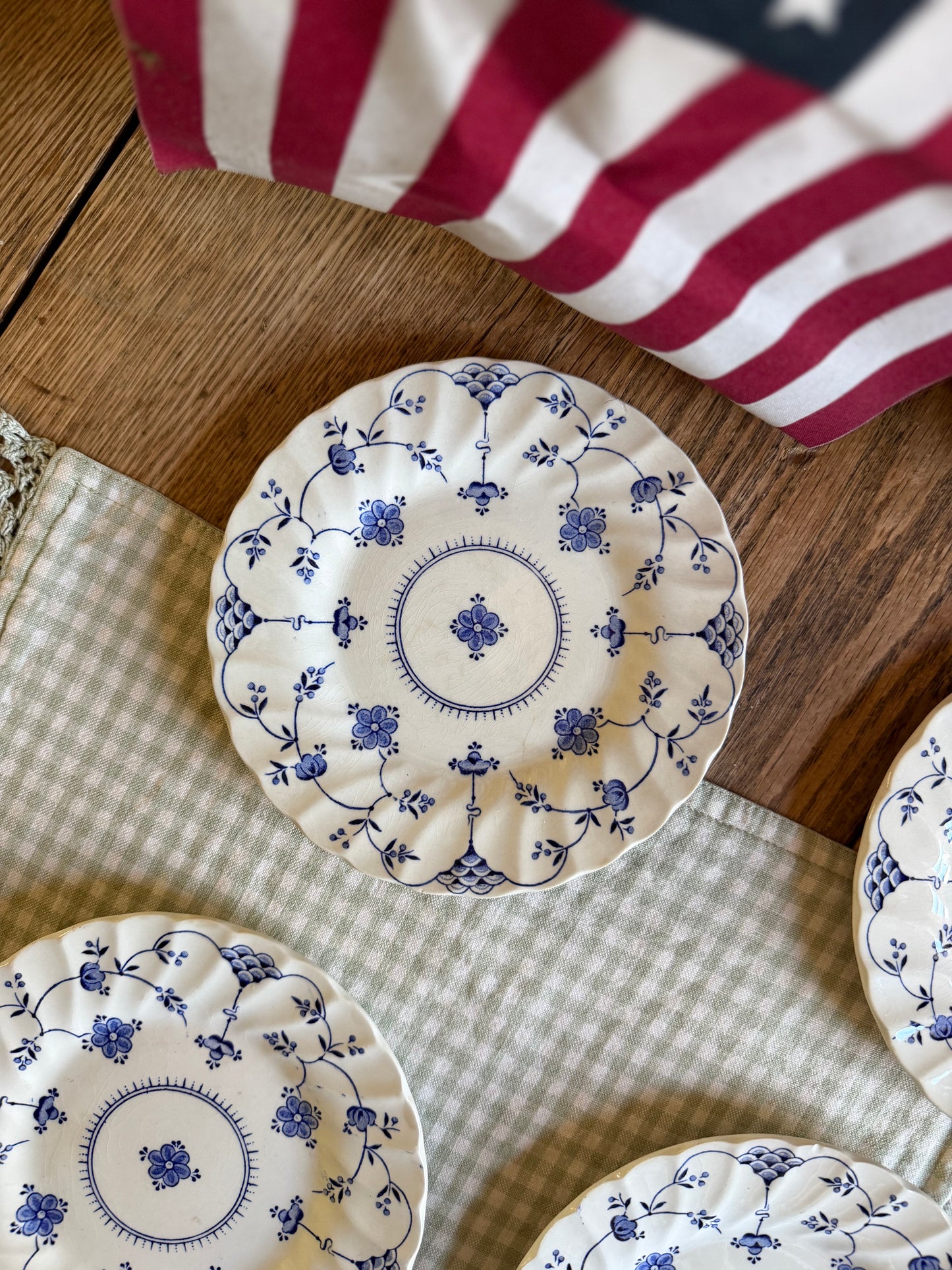 Blue Floral Myott Finlandia Salad Plate made in England (3 left)