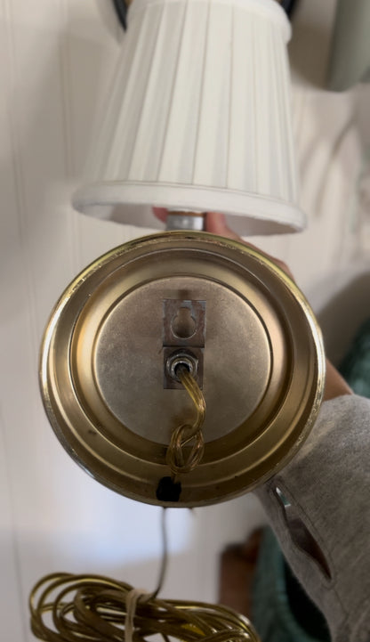 Vintage Floral Porcelain Plug-in Sconce