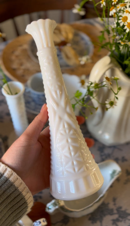 Anchor Hocking Milk Glass Bud Vases (choose from assorted sizes and styles)