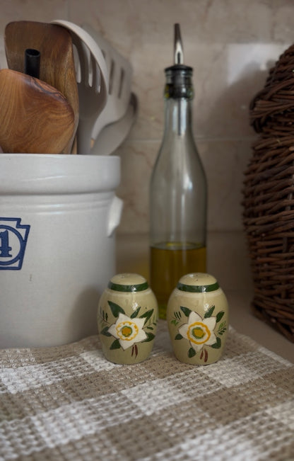 Stangl Pottery Salt and Pepper Shakers in the "Star Flower" Pattern