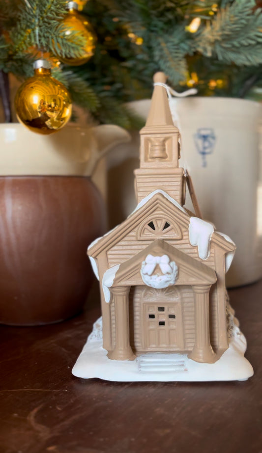 Large Hand-painted Gingerbread House (candle included)