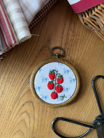 Mini Tomato Vine Embroidery Magnet