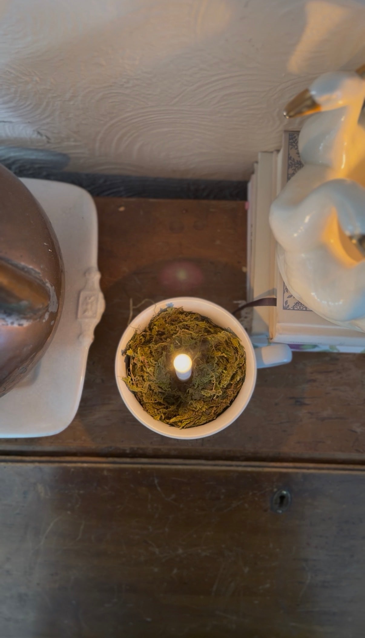 Pfaltzgraff Mug Turned Moss Candle