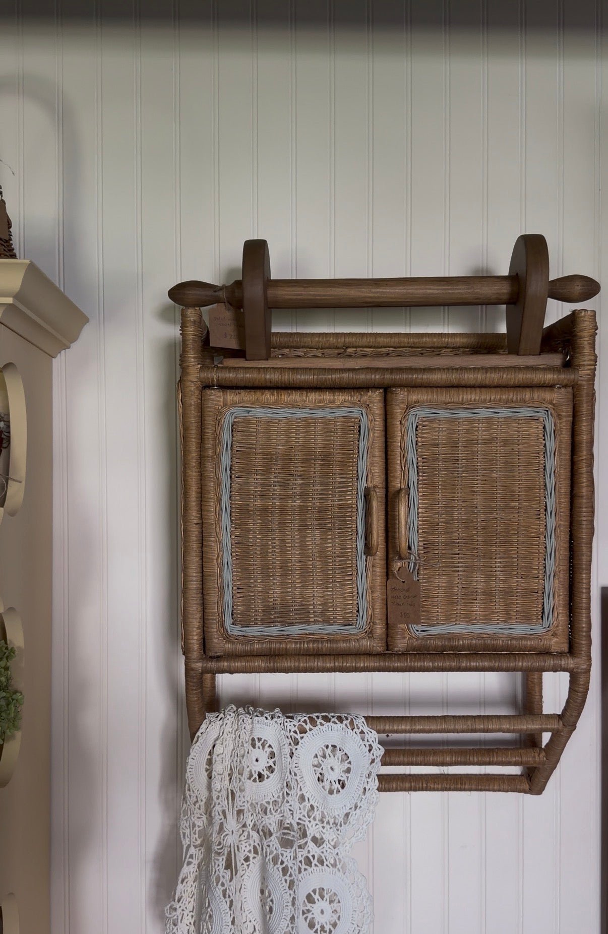 Refinished Wooden Paper Towel Holder