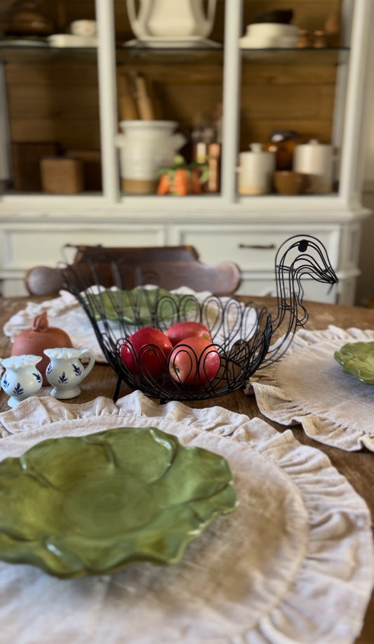 Black Metal Wire Turkey Basket