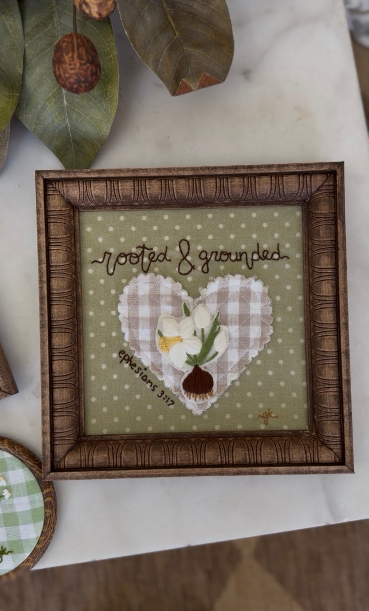 Handmade Embroidery Frames and Magnets (sold separately)