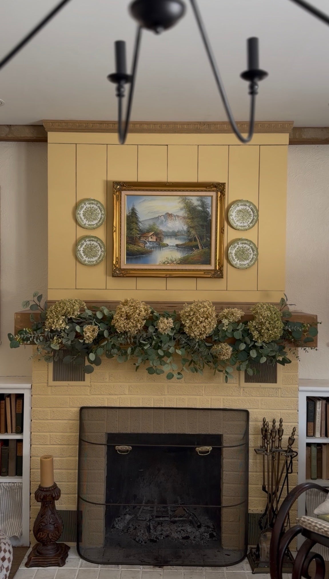 Spring Landscape Oil Painting in a Ornate Gold-painted Wooden Frame