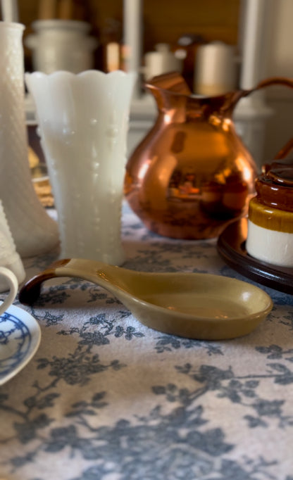 Brown Stoneware Spoon Rest
