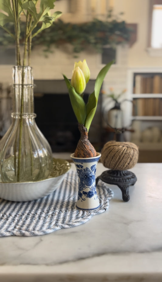 Delft Bud Vase (flower not included)