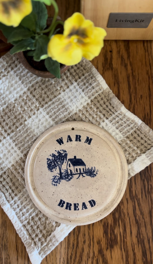 Vintage Stoneware Bread Warmer by Hesperus Pottery Prince Edward Island