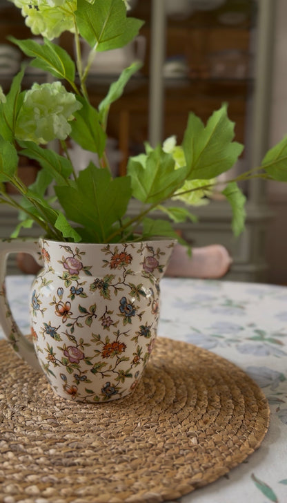 Hand-painted Floral Pitcher made in Japan