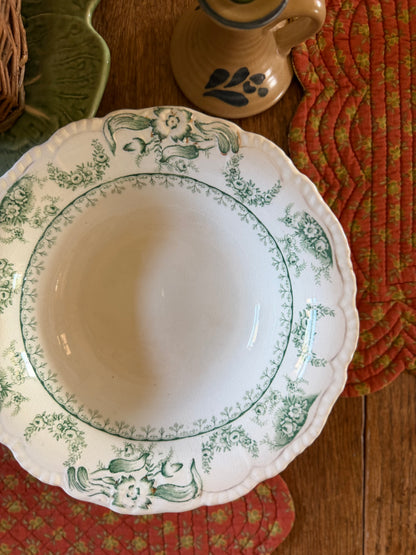 Green Floral John Maddick & Sons Bowl Made in England