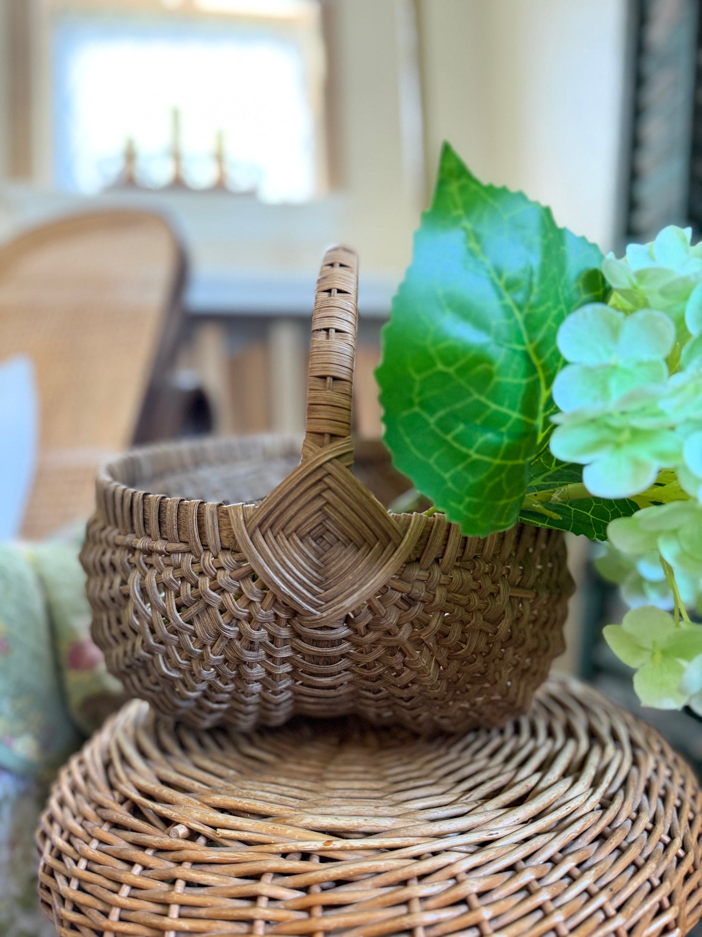 Wicker Buttocks Gathering Basket (flowers not included)
