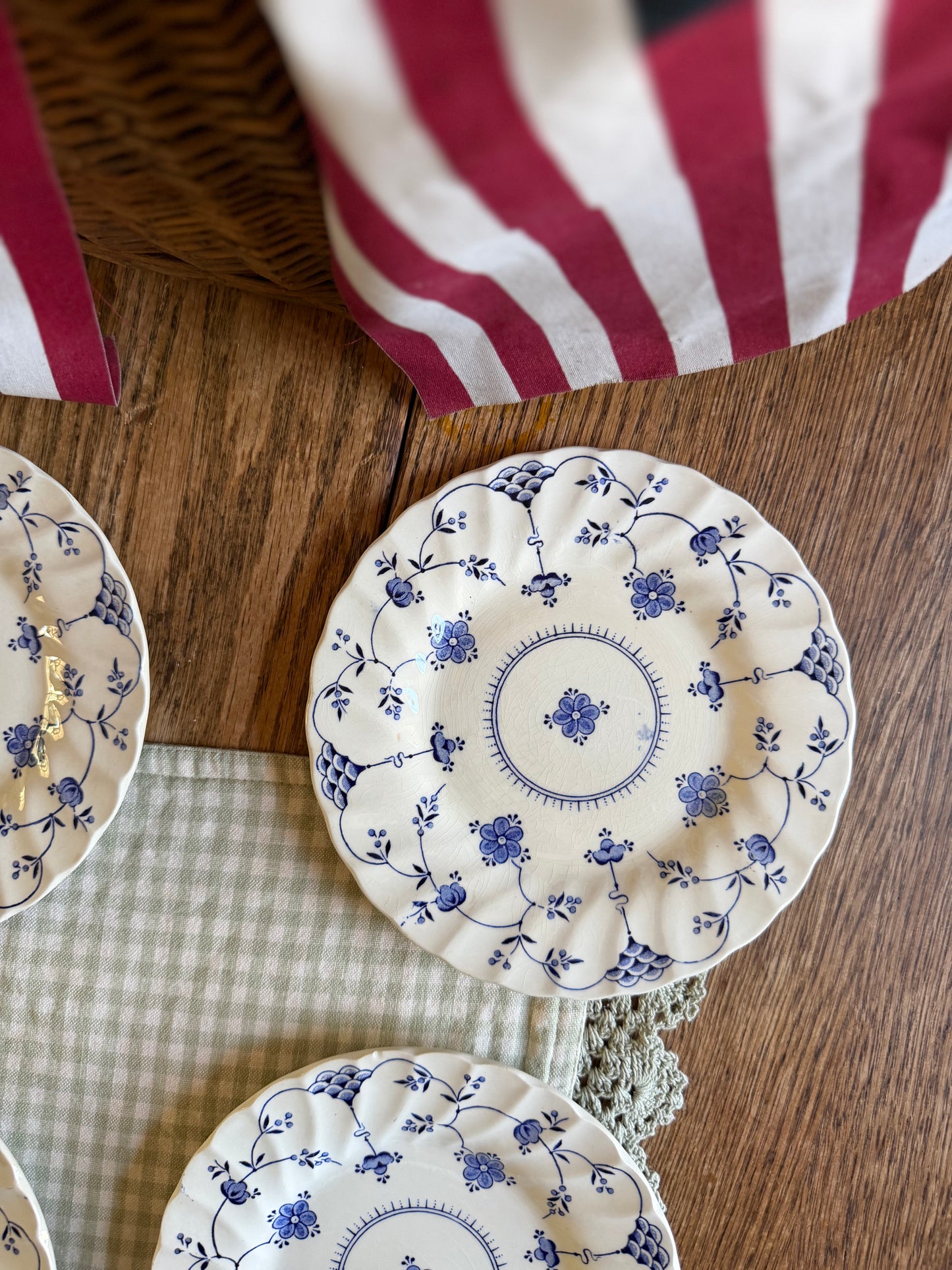 Blue Floral Myott Finlandia Salad Plate made in England (3 left)