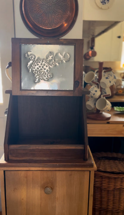 Vintage Solid Wood Bread Box