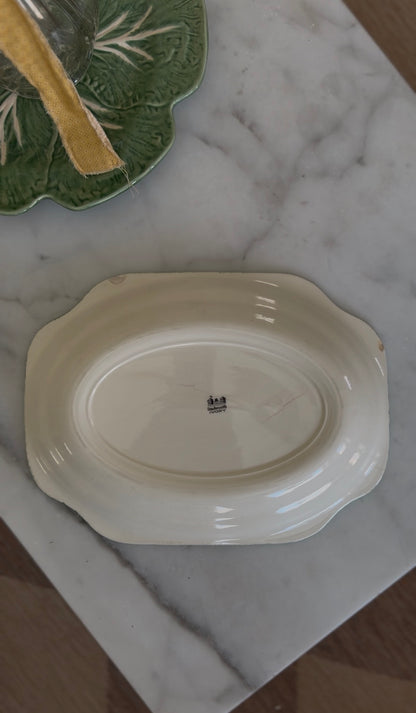 Green Floral Steubenville Ivory Platter