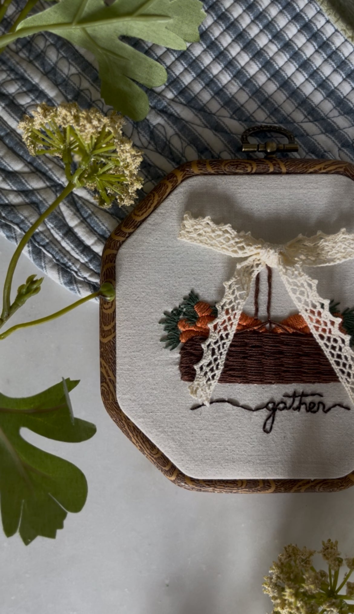Basket of Carrots Embroidery