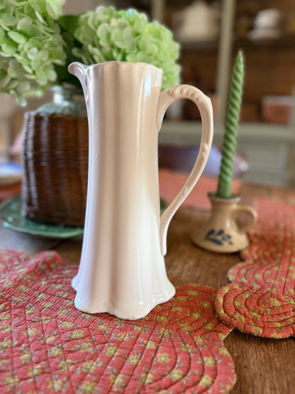 White Cramer Mold Pitcher