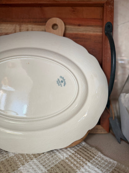 Old Staffordshire Cream-Colored Platter made in England