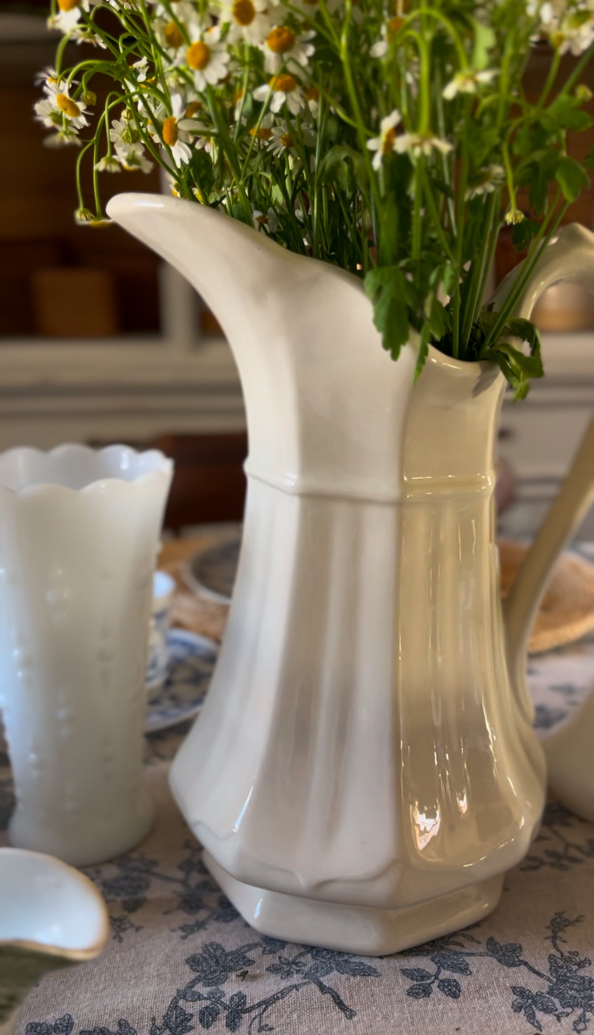 Large White Pitcher