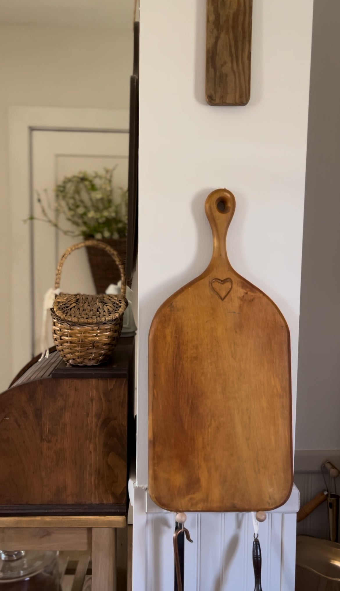 Large Solid Wood Cutting Board with Heart Carving by Foodworks