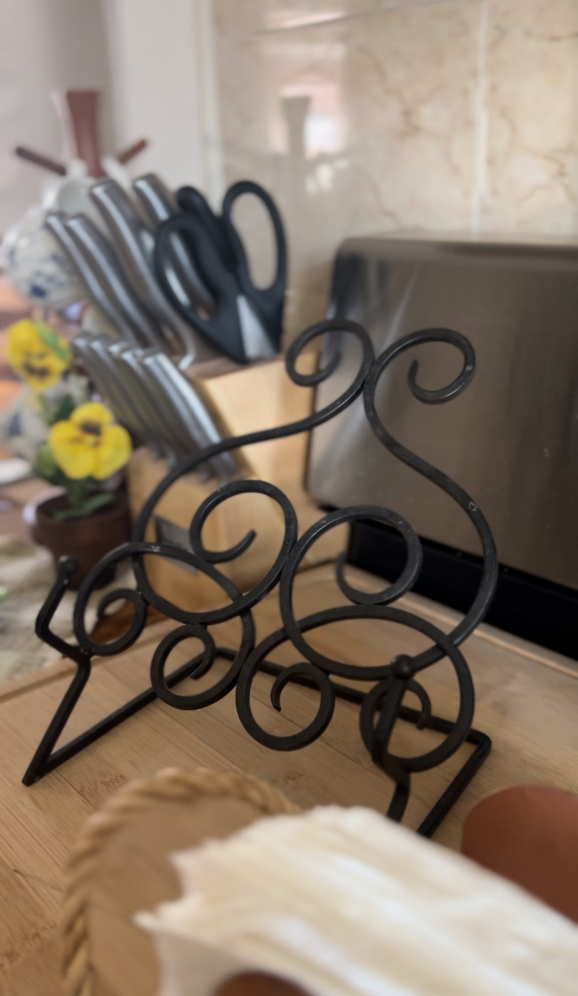 Wrought Iron Cook Book Holder