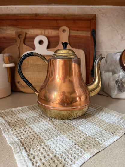 Vintage Copper and Brass Teapot made in Holland