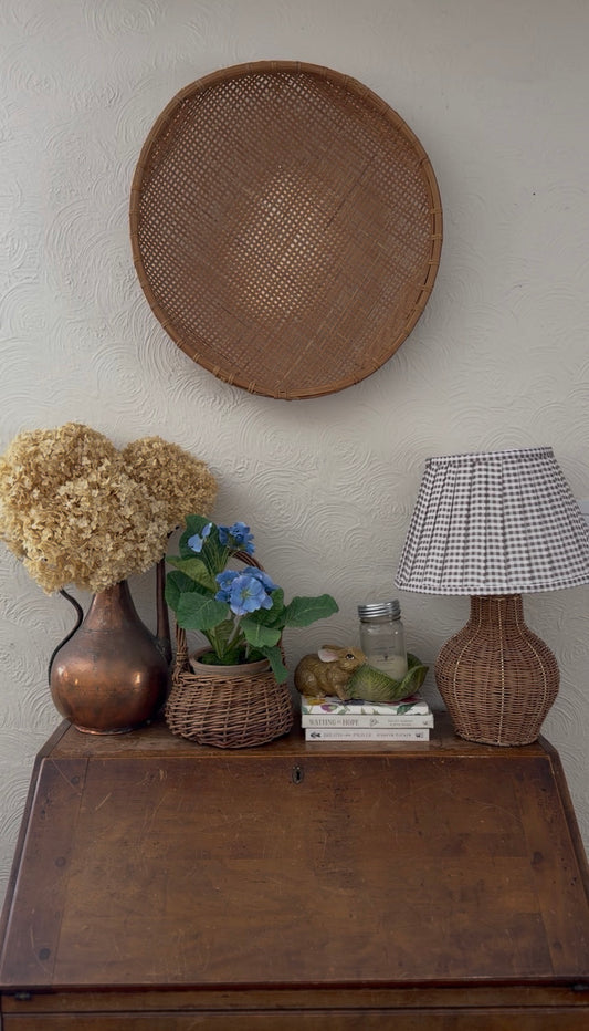 Small Woven Wicker Basket (plant not included)