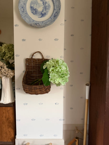 Wicker Wall Pocket Basket (flowers not included)