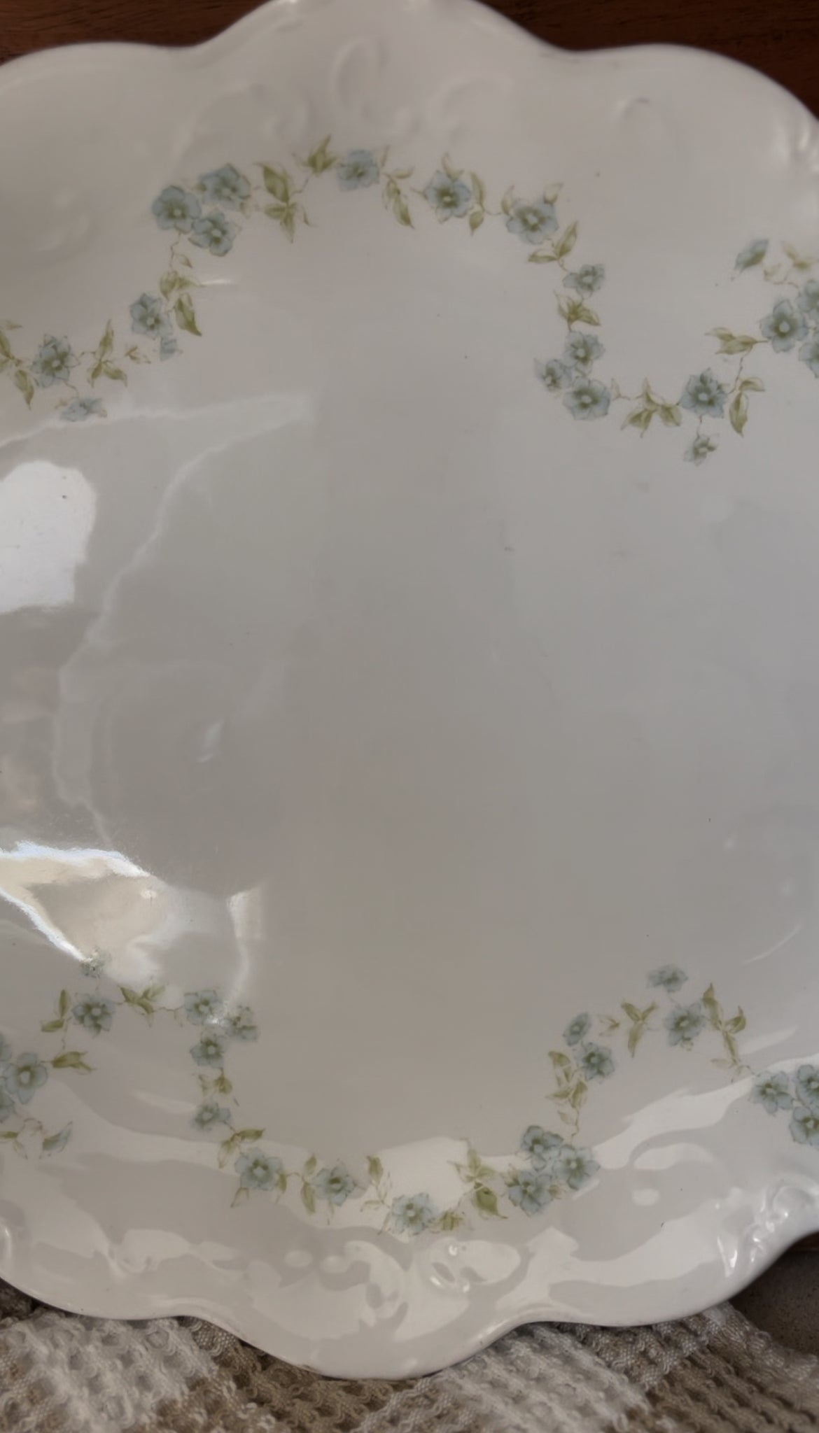 Royal Semi-Porcelain Blue Floral Platter Johnson Bros England