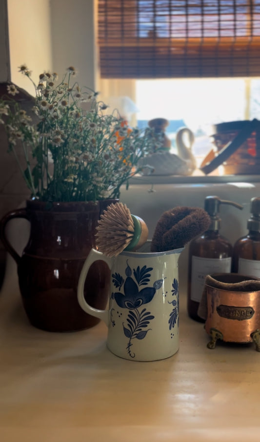 Blue Floral Pitcher