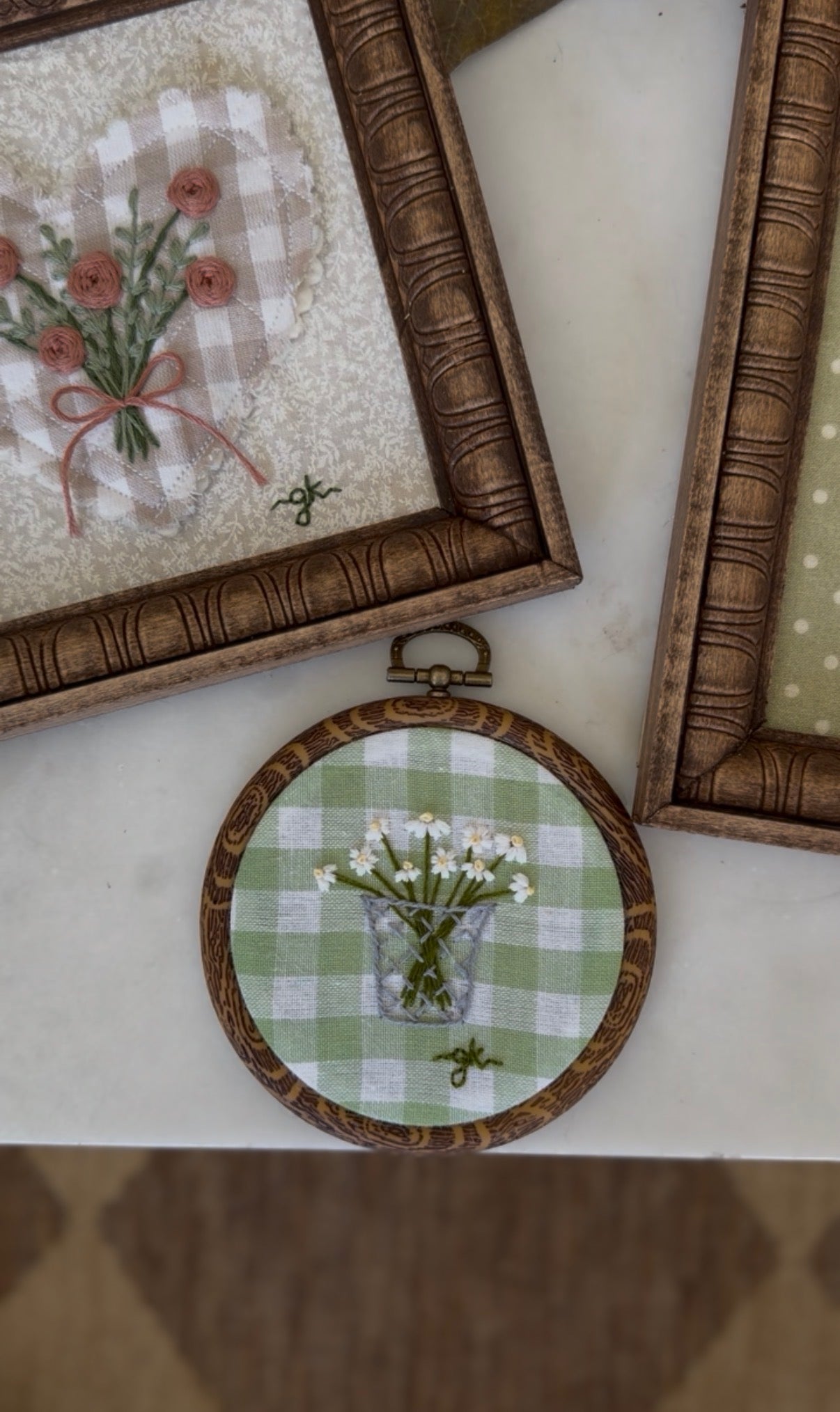 Handmade Embroidery Frames and Magnets (sold separately)
