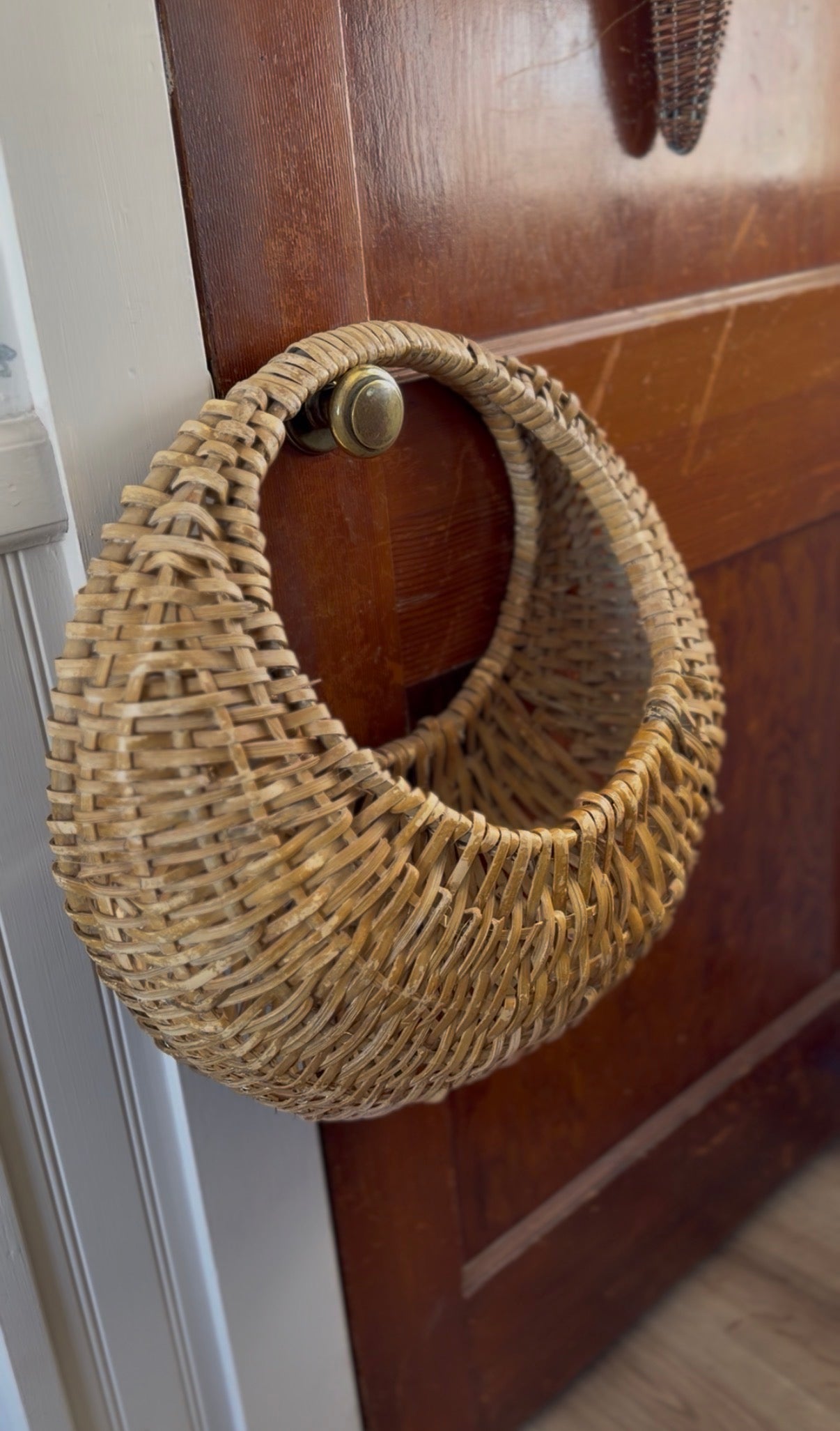 Large Light Wicker Hanging Basket