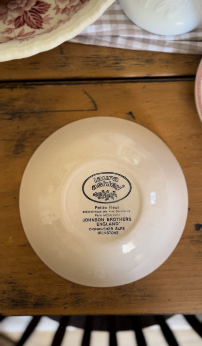Petite Fleur Johnson Bros Red Floral English Ironstone Dishes (sold separately)