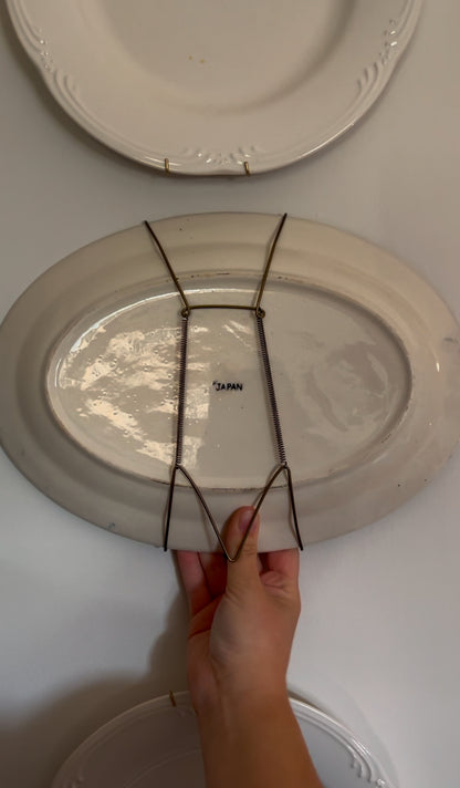 Blue Willow Platter with Plate Hanger