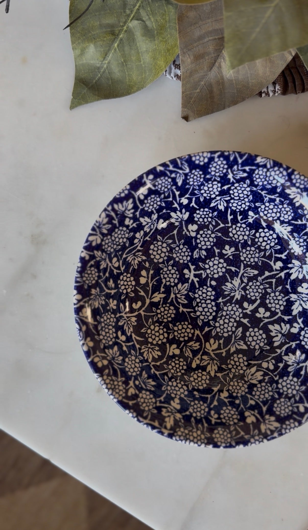 Blue Floral Dishes made in England (sold separately)