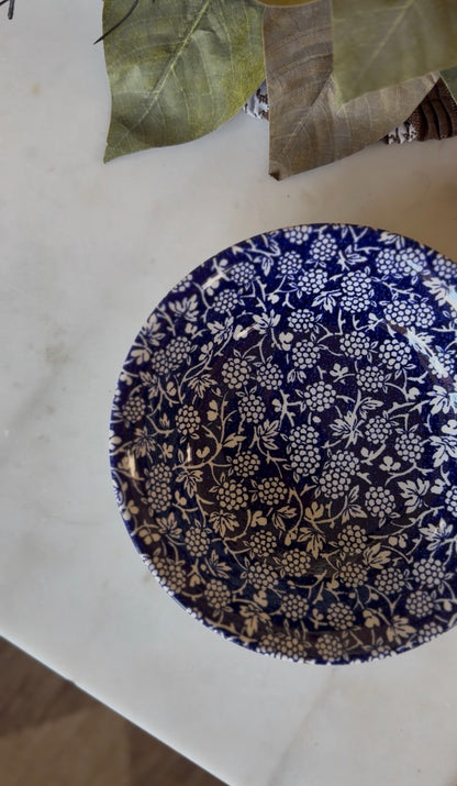 Blue Floral Dishes made in England (sold separately)
