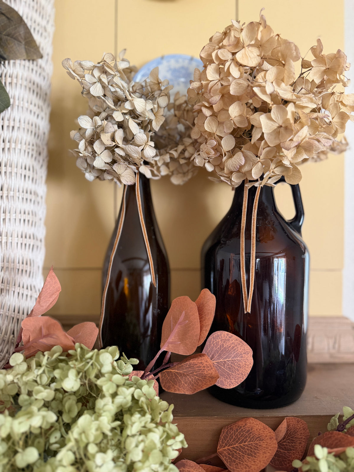 Amber Glass Bottles - sold separately (1 growlers and 1 bottle available)