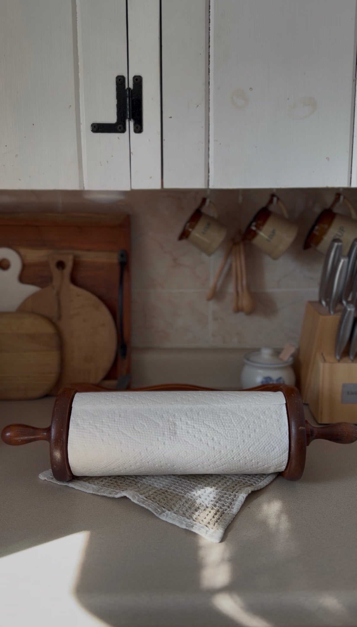 Wooden Paper Towel Holder