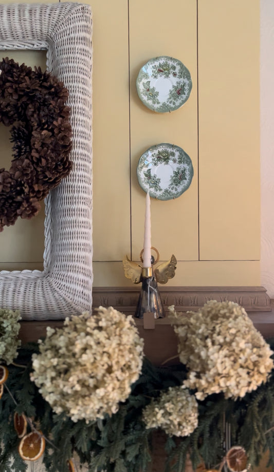 Brass and Silver Plated Angel Candle Holder