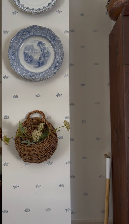 Small Woven Stick Hanging Basket (flowers not included)