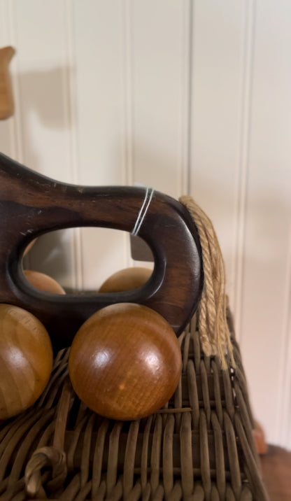 Solid Wood Horse Push Toy
