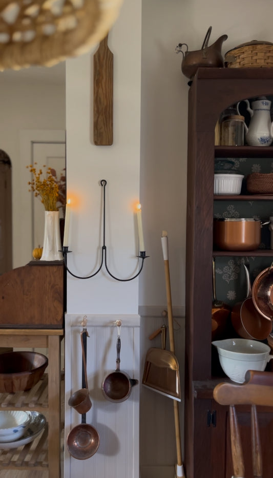 Wrought Iron Double Sconce or Hanging Chandelier